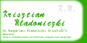 krisztian mladoniczki business card